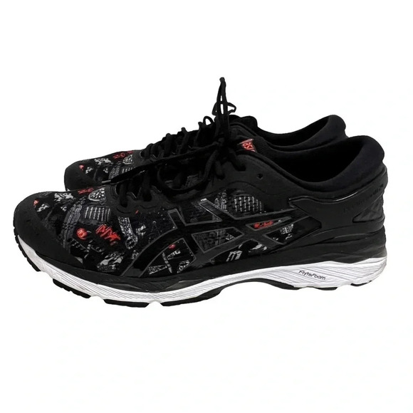 Asics Gel Kayano 24 NYC Running Shoes Sneakers Flyte Foam Black Men’s Size 12 main image 9